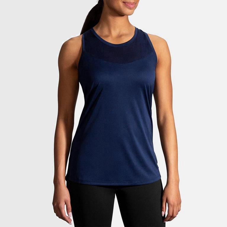 Brooks Stealth Israel - Women's Running Tank Top - Blue (25619-KHJR)